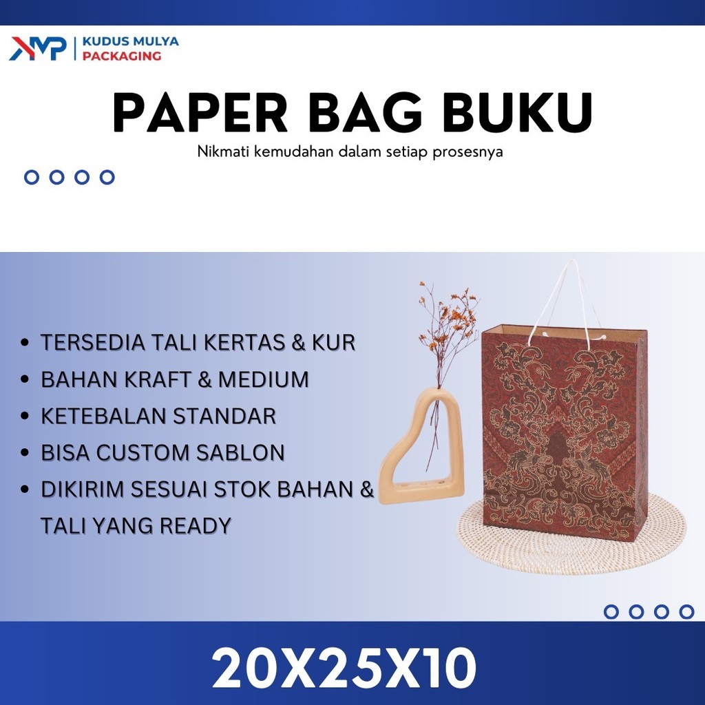 

PAPER BAG SOUVENIR BUKU / 20 X 25 X 8 / PAPERBAG BATIK / PAPER BAG KADO