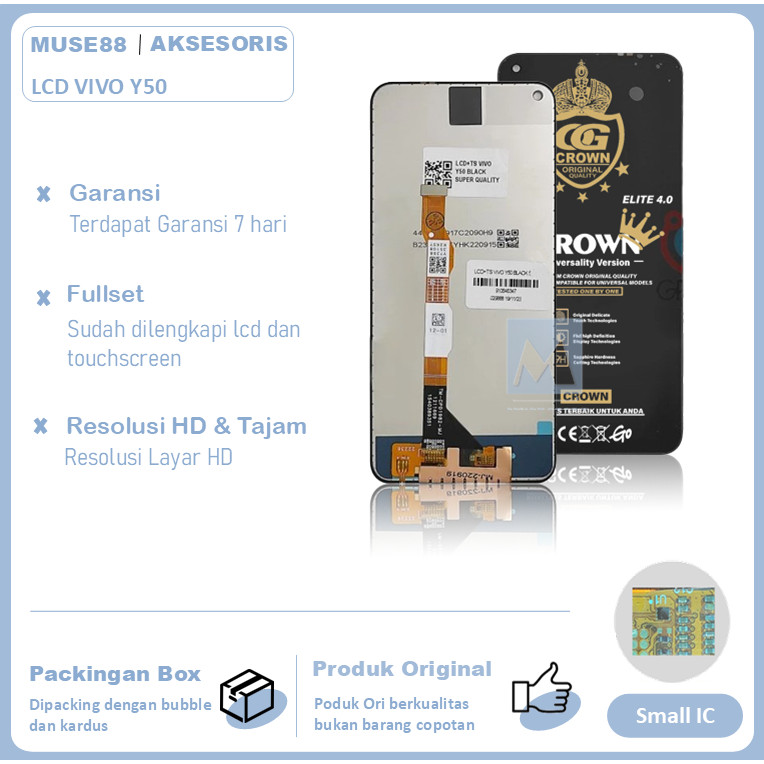 LCD TOUCHSCREEN VIVO Y50 / LCD VIVO Y50 1935 FULLSET ORIGINAL COMPLETE