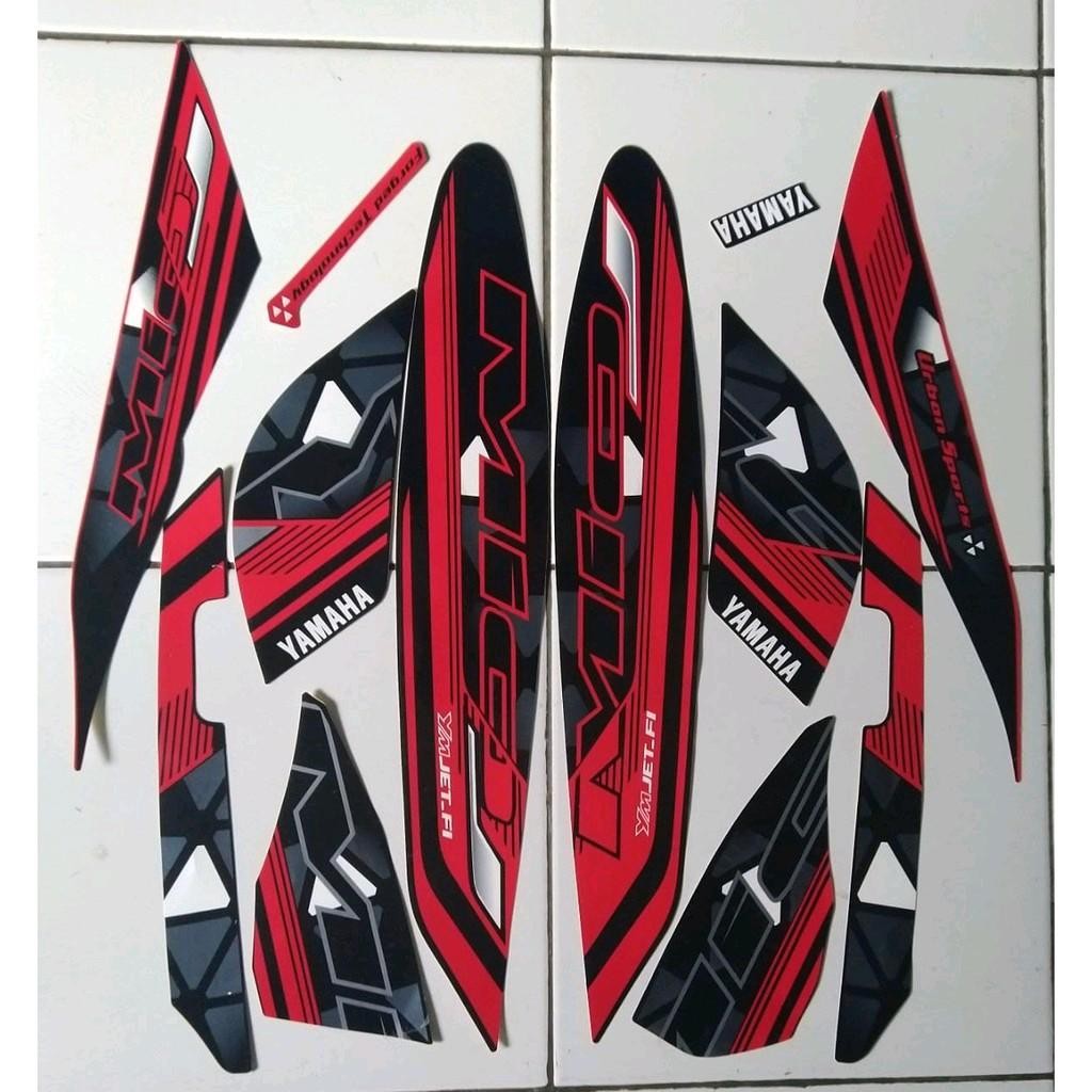 stiker mio j 2014/2015 hitam merah