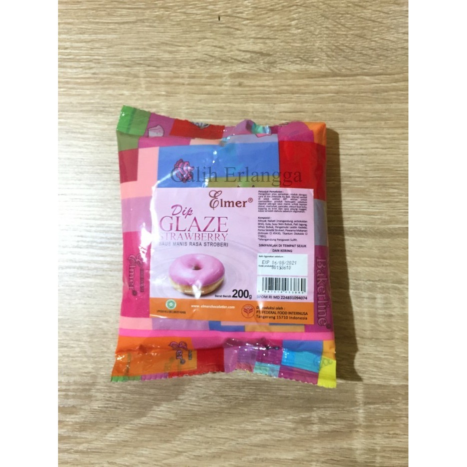 

nb Elmer Strawberry Dip Glaze 200gr