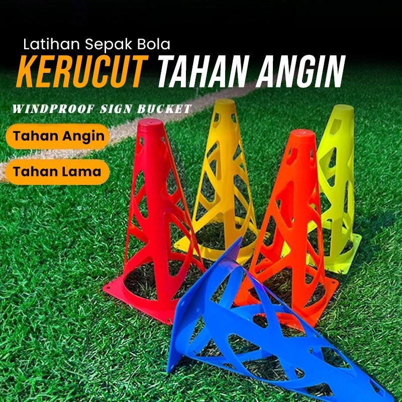Cone futsal cone Kerucut 23cm Penanda Olahraga Futsal Sepak Bola ANTI ANGIN