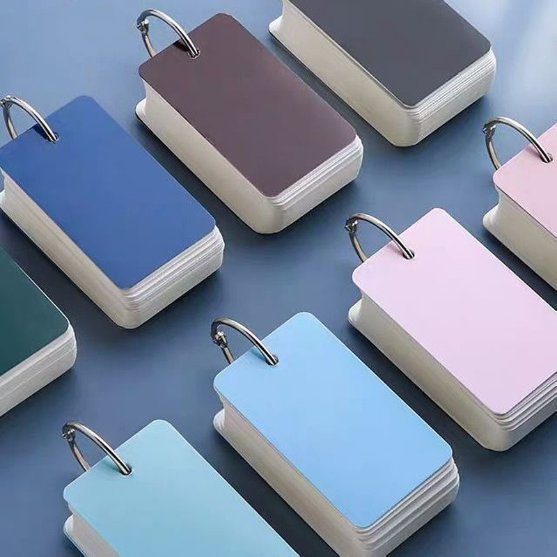 

Portable Notebook Loose Leaf Notepad Ring Sticky Note Blank Flashcards Students Kawaii Stationery Diary Card Mini Spiral Notepad