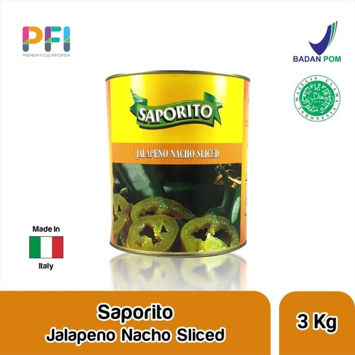 

SAPORITO Jalapeno Sliced Pepper Brand Italy 3 Kg