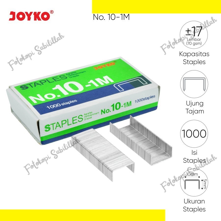 

Isi Stapler Joyko No 10 / Isi Staples Kecil Joyko / Staples No 10 Joyko