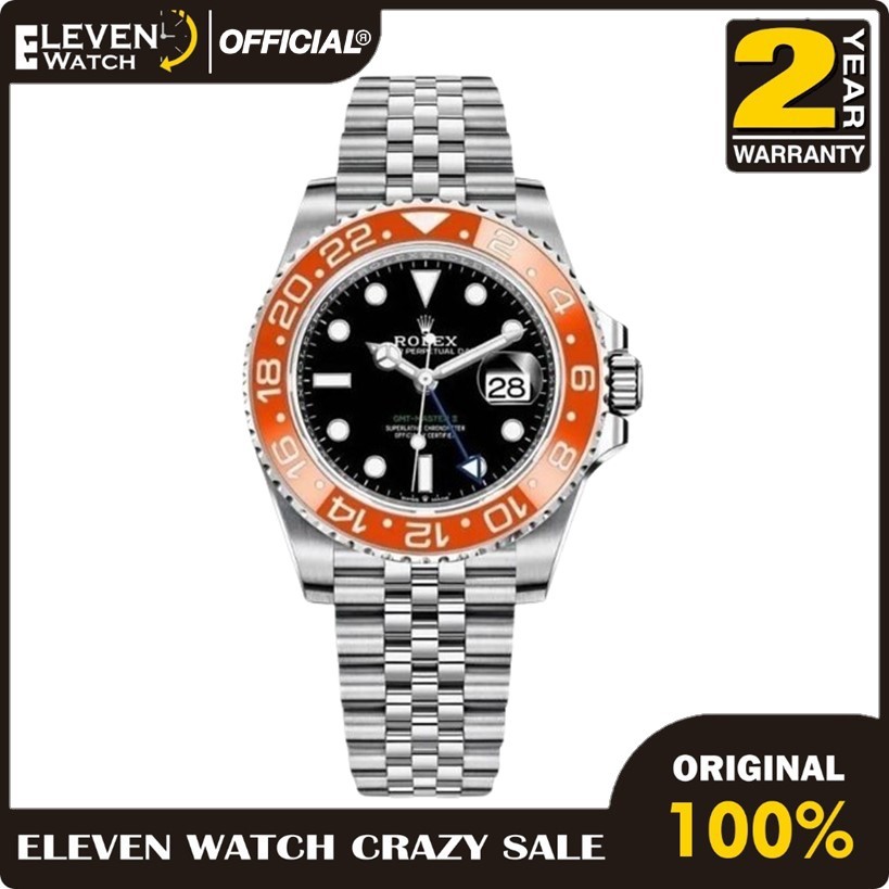 [Promo] Jam Tangan Pria Rolex GMT-MASTER II Stainless Steel Strap Mirror 1:1 Garansi 2 Tahun [✔COD][