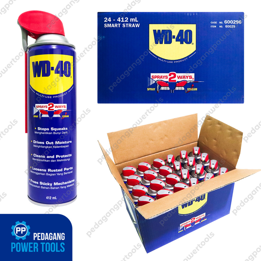 WD-40 1 Dus 24 pcs 412 ml Pelumas Anti Karat Serbaguna WD40 Penetran Multifungsi Lubricant
