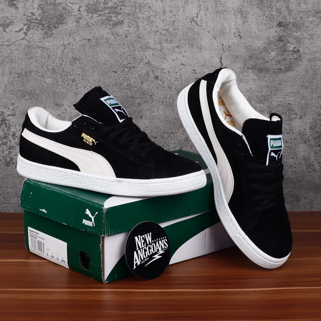 Sepatu Puma Suede Classic Black White Hitam Putih BNIB terlaris original suede ootd