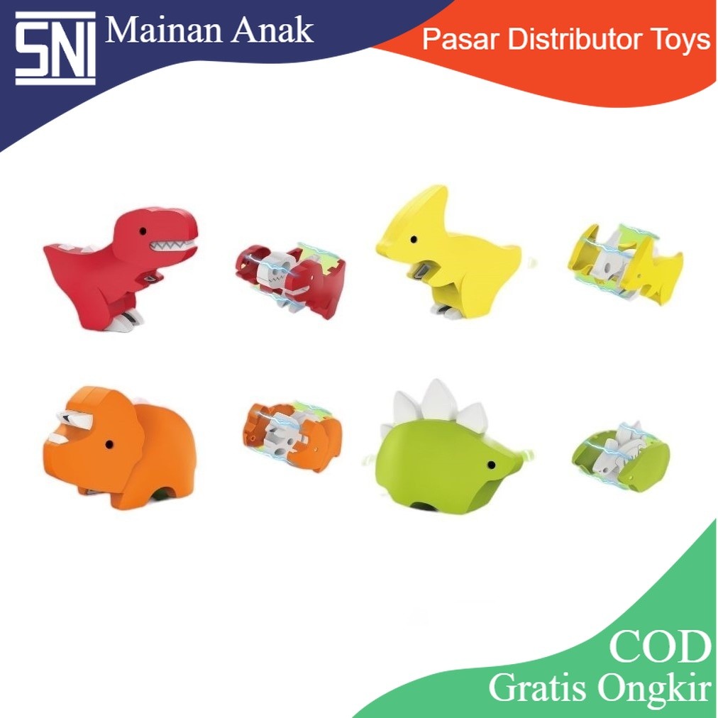 Mainan Anak DINO CASING MAGNETIC 3D DIY Bongkar Pasang Dinosaur Anak Mainan Anak