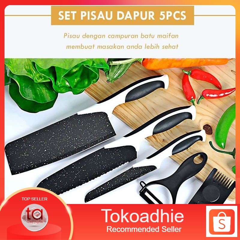 Pisau Hitam Set/pisau keramik/pisau dapur/ Set pisau - Tokoadhie