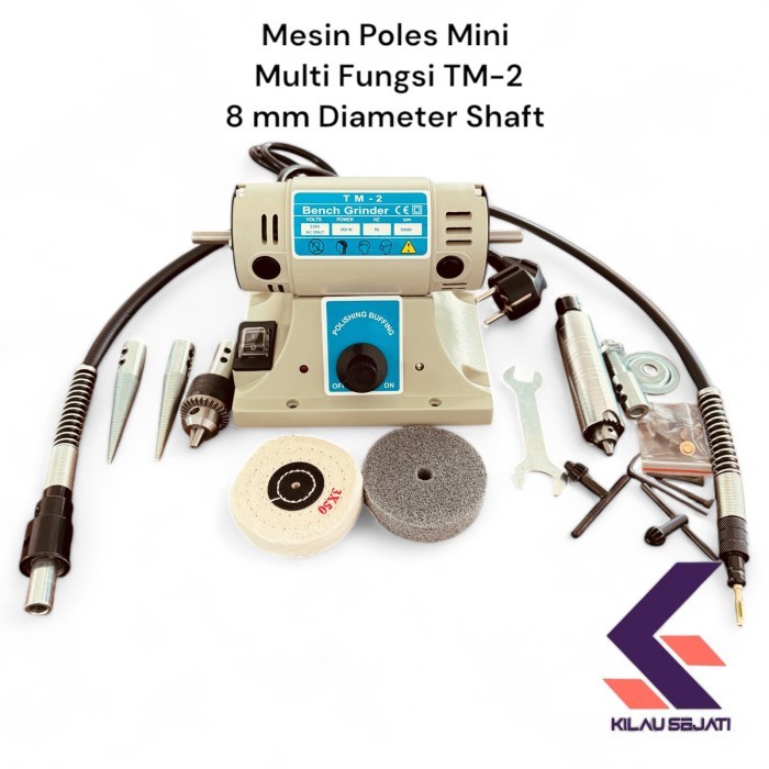 TM-2 Mesin Gerinda dan Poles Mini Multi Fungsi Full set / TM-2  Bench Grinder and Polishing Machine 