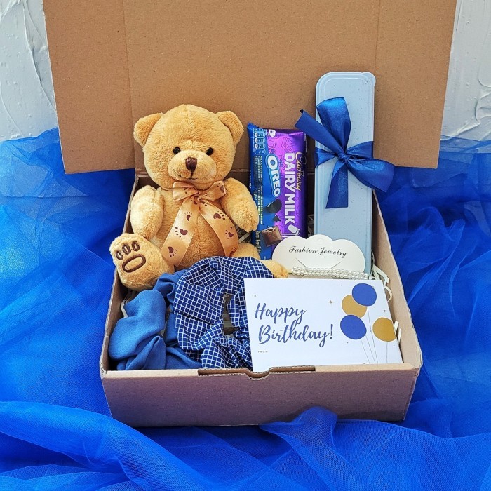 

DISKON Kado Ultah Ulang Tahun Birthday Anniversary Gift Custom Hampers - Biru