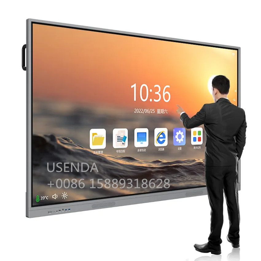 

Factory 75 Inch 4k LCD Touch Screen Flat Panel All in One PC OPS Interactive Whiteboard