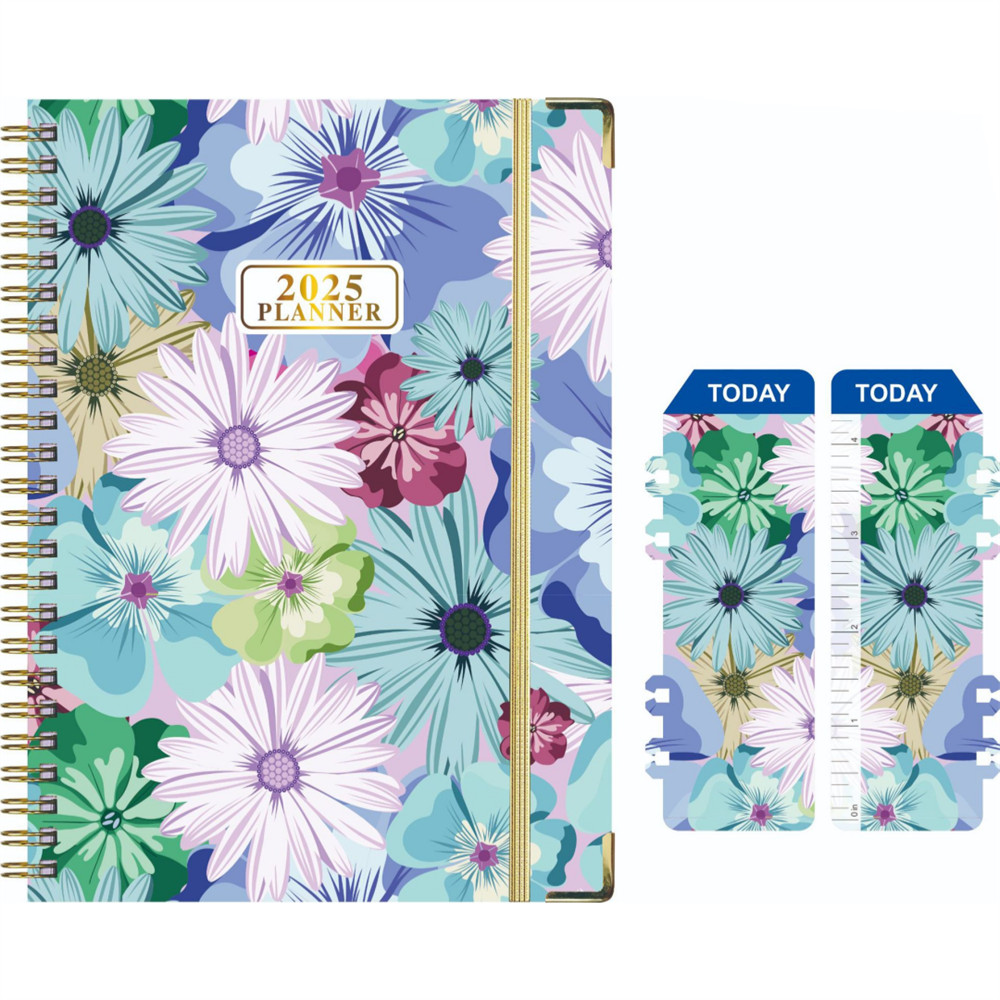 

A5 Cute Notepad PU Leather Floral Flower Schedule Book Diary Weekly Planner Notebook School Office Supplies Kawaii Stationery