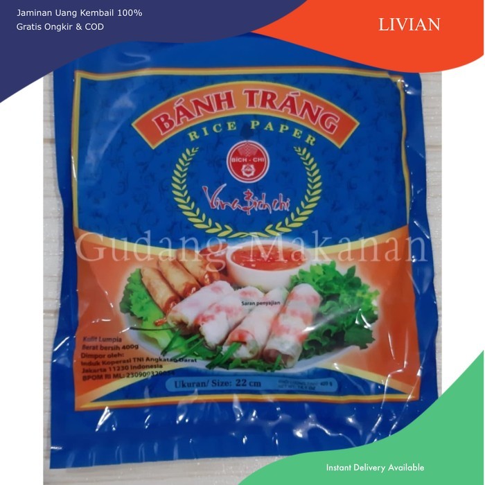 

lv Kulit Lumpia Vietnam 400gr Banh Trang Rice Paper 22cm