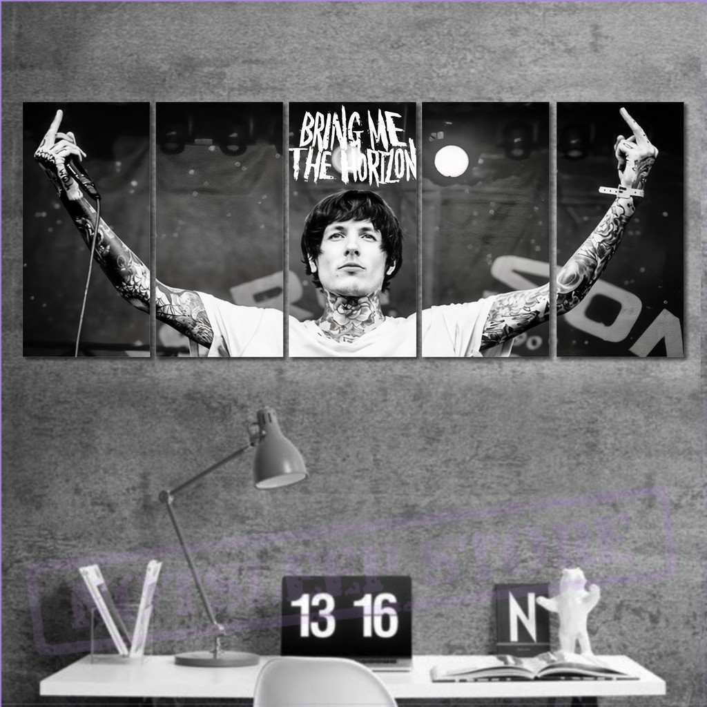 Notsleep Store 20x40 1set  5pcs 100x40 cm / Hiasan dinding kamar bmth / greenday / avenged / Poster 