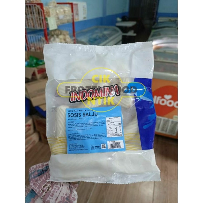 

Indomina Sosis Salju 200 gr Frozen food cik ntik Jambi cemilan jajanan seblak korea jepang