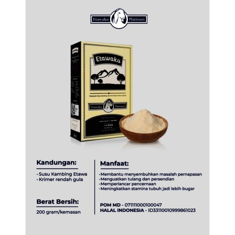 

Etawaku platinum 200gr - Toko Susu Chyra