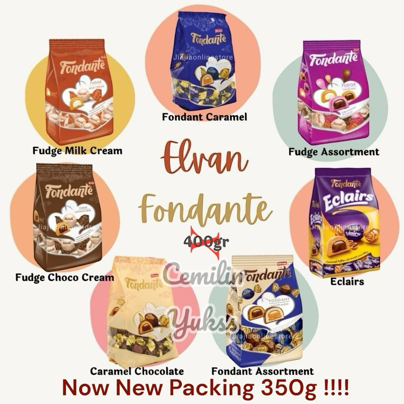 

Elvan Fondante 350g Elvan Fondante Fudge Chocolate Cream Kembang Gula Caramel Salur Coklat