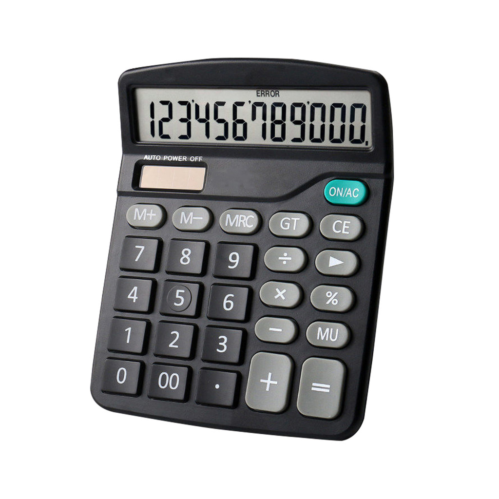

Desktop Function Calculator Standard Calculator with 12-Digit Large LCD Display Solar & Battery Dual Power for Home Basic Office