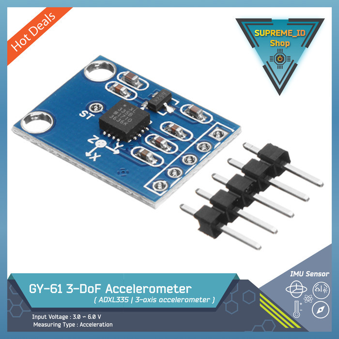 DP99 GY-61 GY61 3DOF ADXL335 3-axis Accelerometer Tilt Angle Analog Sensor