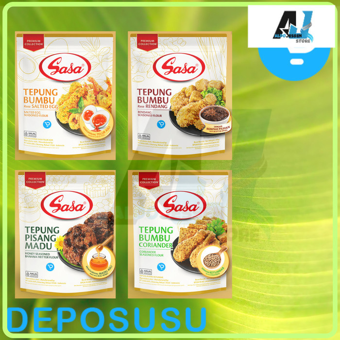 

AJS Premium - SASA Tepung Bumbu Rasa Salted Egg, Corriander, Pisang Madu, Rendang - SP Pisang Madu