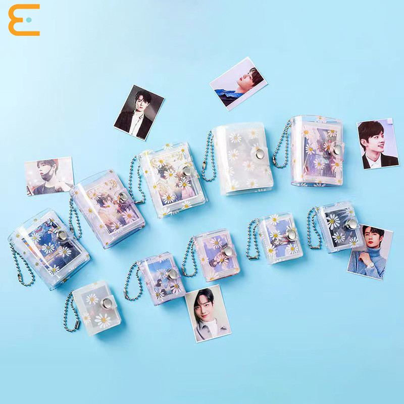 

Eeghrerr Album Foto Mini Daisy Kecil Gantungan Kunci Gantungan Kunci Album Foto Saku Album Foto Penyimpanan Foto
