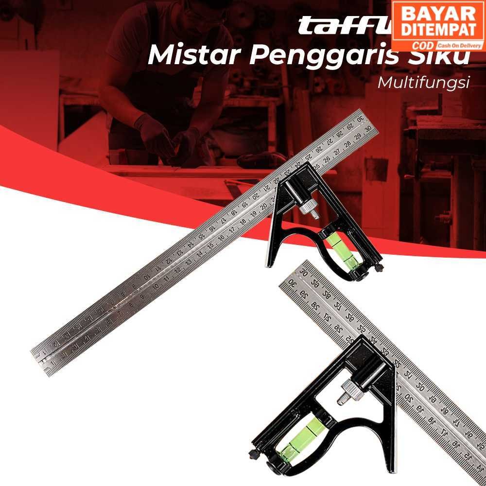 

( 16 COD ) Taffware Mistar Penggaris Siku Adjustable Angle Ruler Waterpass 305mm - ZEAST