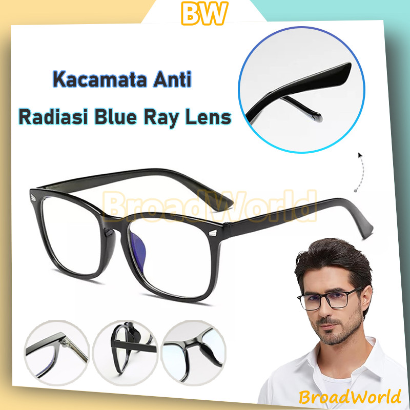 Kacamata fhasion anti radiasi/kacamata fashion bening/Kacamata Wanita Pria Optik Anti Radiasi