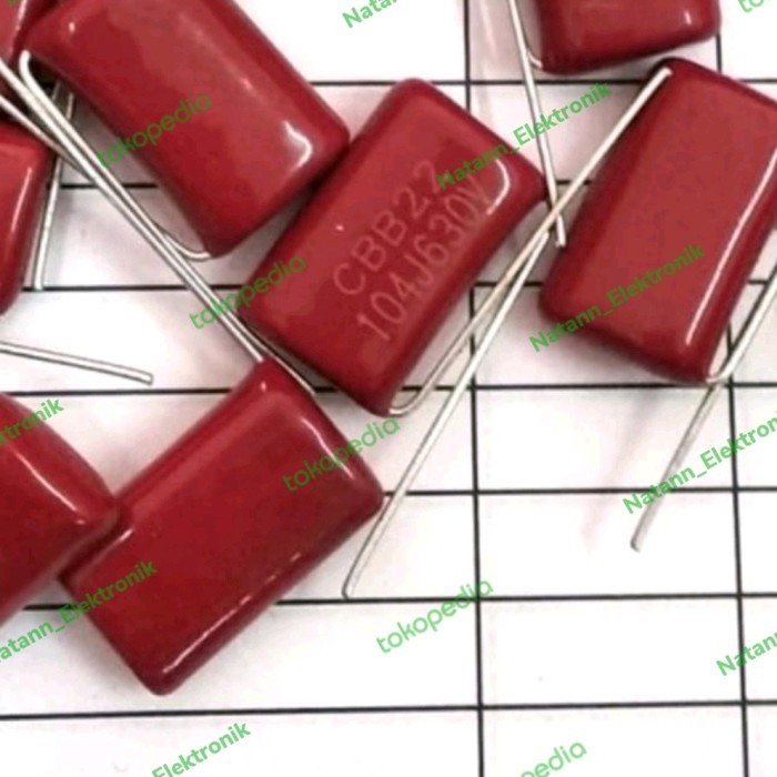 Part grosir kapasitor mylar merah 104j630v 104j 630v 104 100n 100nf 100 nf