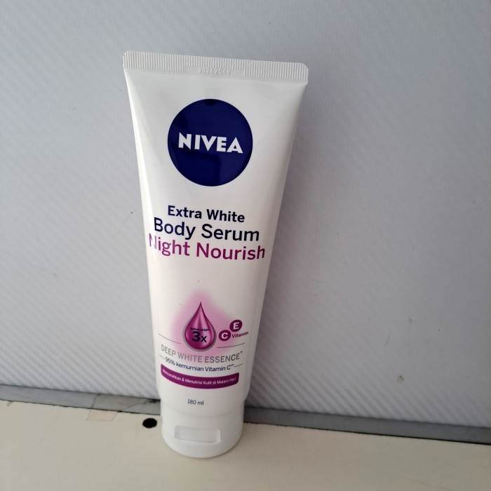 NIVEA EXTRA BRIGHT NIGHT NOURISH BODY SERUM 180ml lotion malam bedtime