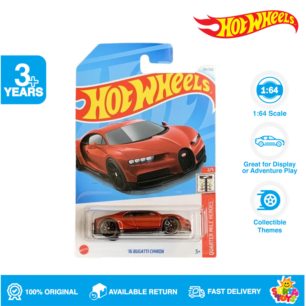 Hot Wheels 16 Bugatti Chiron Red - Lot M 2024