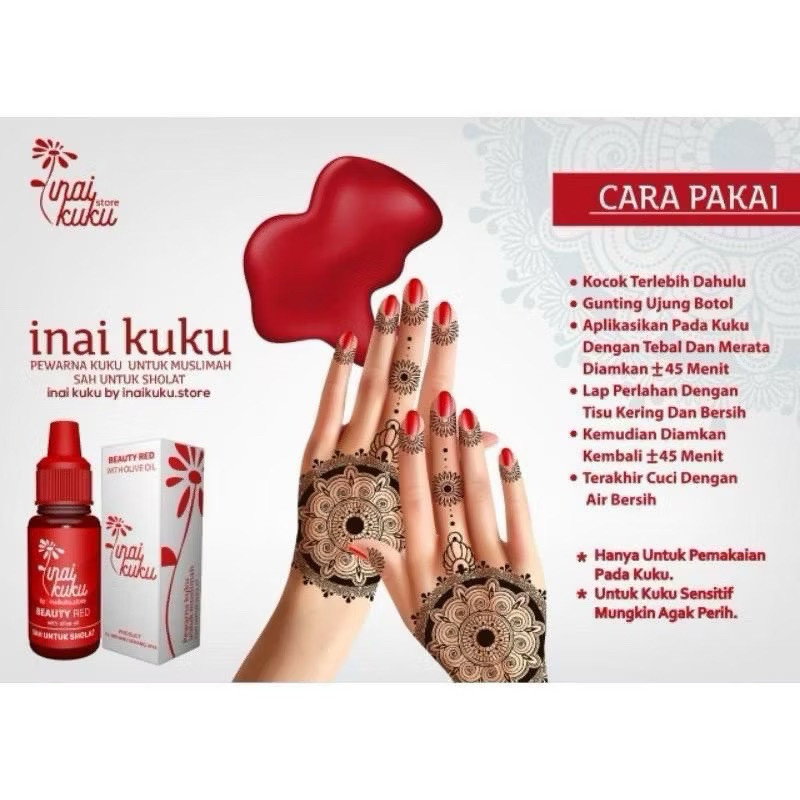 INAI KUKU Muslimah 15ml BPOM & HALAL MUI Sah Untuk Sholat