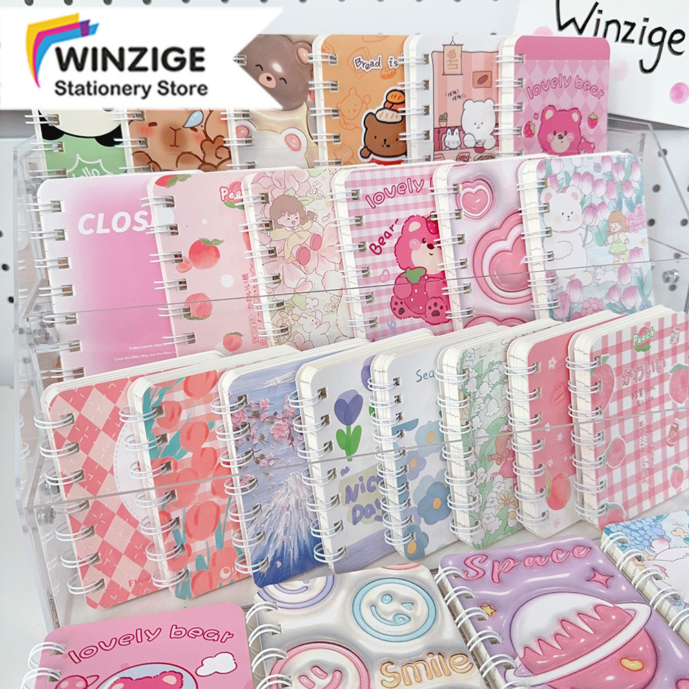 

Winzige A7 Buku Tulis Lucu Mini Spiral Notebook Aesthetic Korea Ring Buku Catatan Cute Portable Notepad Small Diary Planner Stationery - Acak 1 Buah