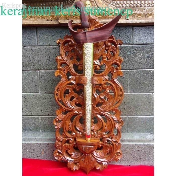 

Blawong Tempat K eris Tempel Dinding Kayu Jati Ukir Alusan Istimewa 80 murah antik