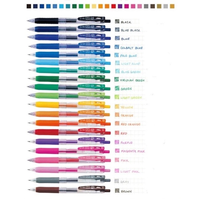 Pulpen Gel Zebra SARASA CLIP 0.5mm Eceran Grosir Murah