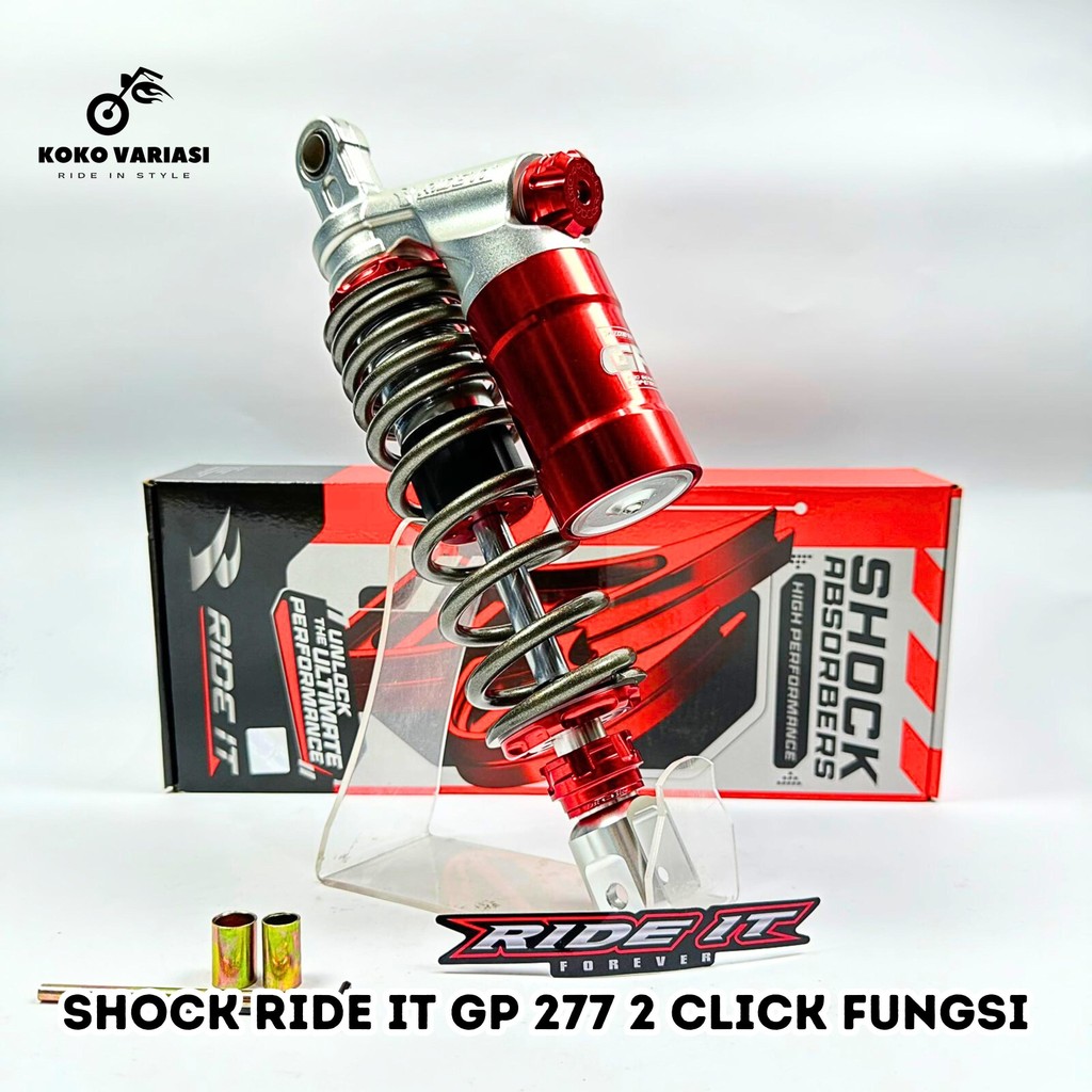 SHOCK Ride it GP 277 Tabung Atas Mio beat Scpoy , Vario 125, 150 .GP Ride it 277 RDC DOUBLE KLIK