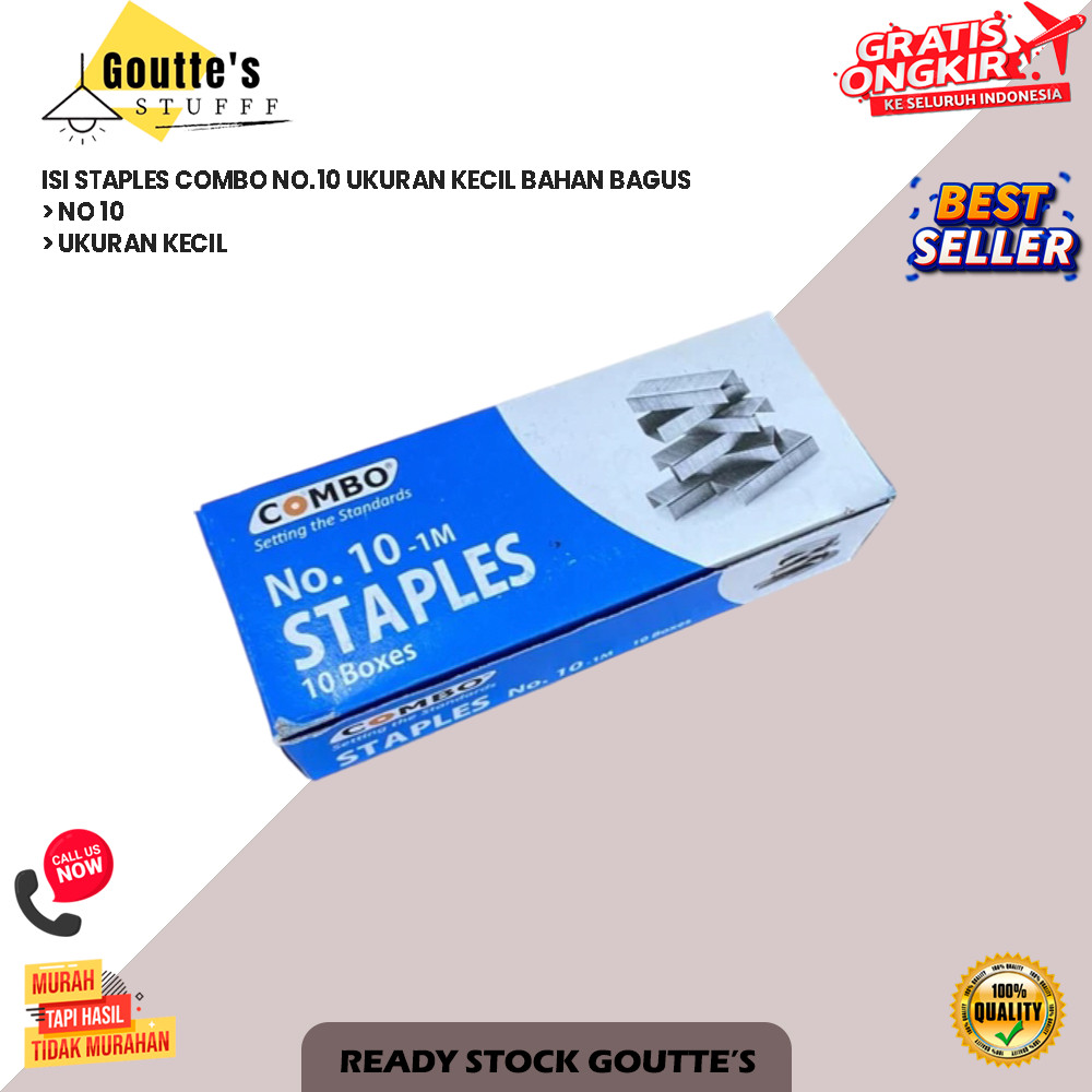 

ISI STAPLES COMBO NO.10 UKURAN KECIL BAHAN BAGUS goutte's