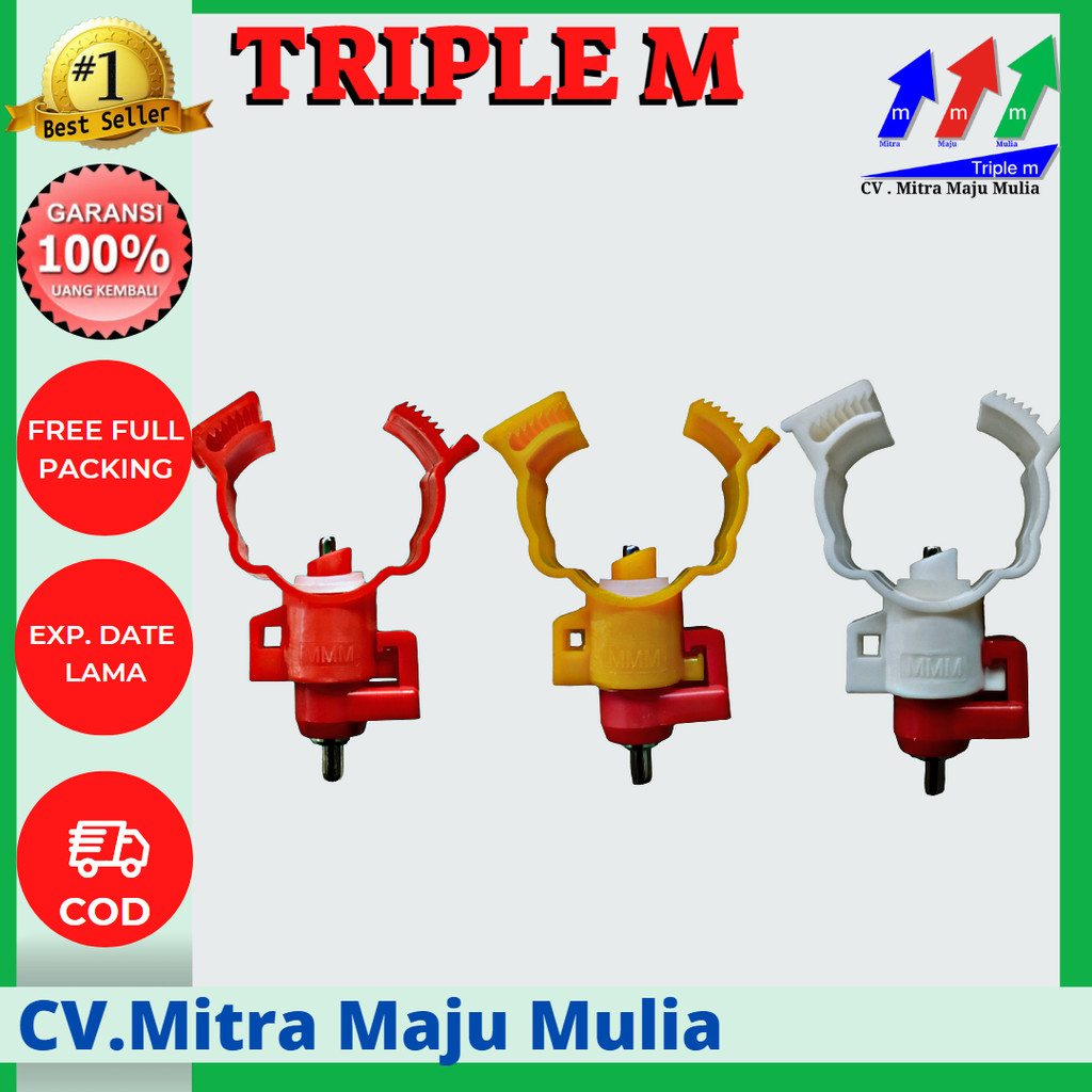 Nipel Nipple A9 Nipel Drinker 3M - Tempat minum ayam petelur broiler puyuh, Nipel A5 MMM 50 pcs TANP