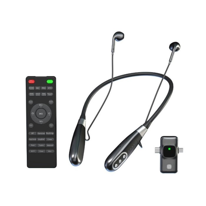 Live Sound Card Microphone Microphone 2in1 Wireless Clip on Mic dan SoundCard Mic HP Audio Live Mixe