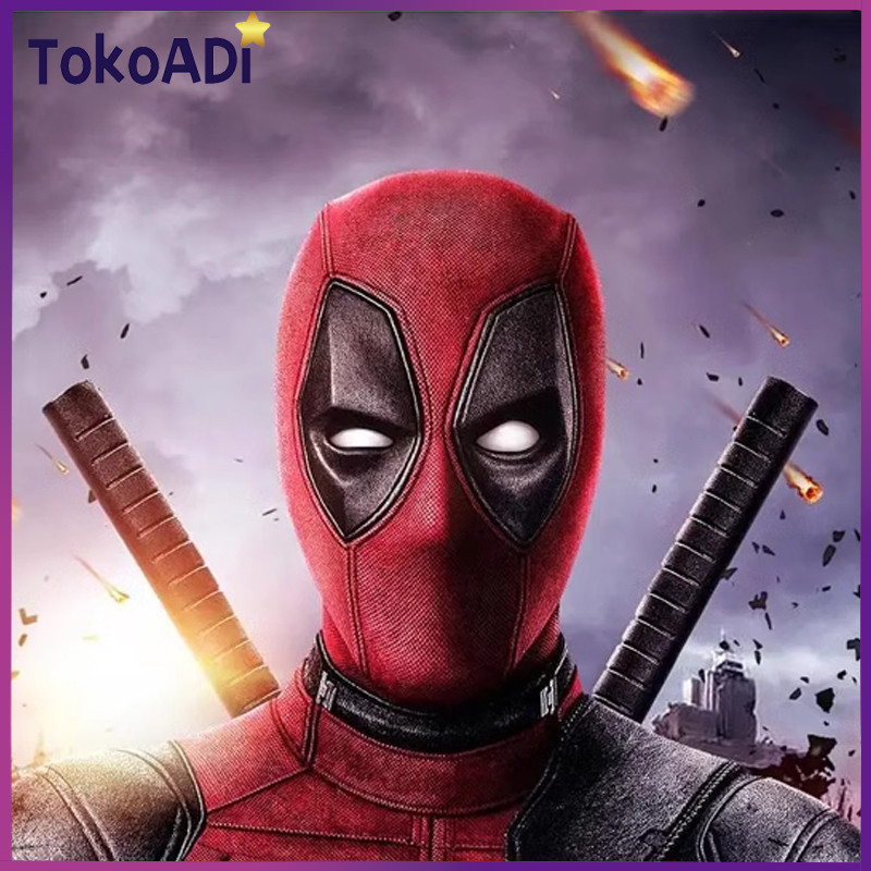 Topeng Deadpool Topeng Full Face Deadpool Masker Wajah Kostum Deadpool Kostum Haloween Face