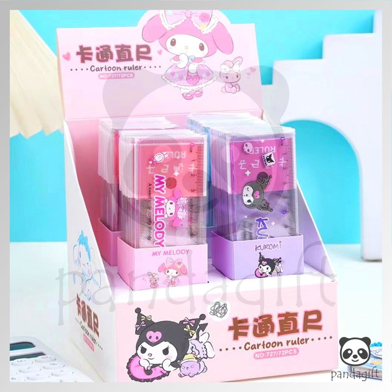 

(1Pcs) Penggaris 15 cm Viral Sanrio Keras Packing Individual Transparan Akrilik - GG0466