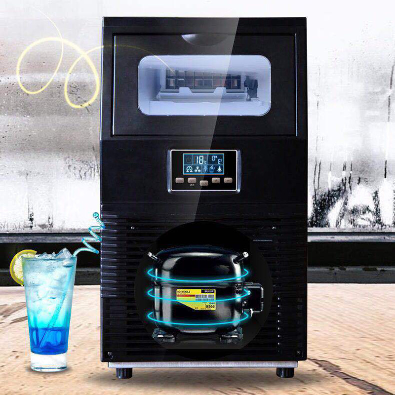 Electric Ice Makers Commercial Ice Cube Making Machine Automatic 220V Stainless Steel Cube Ice Maker