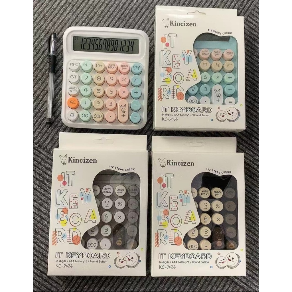 

STYLIST COLOR CALCULATOR KINCIZEN KC-2034 - KALKULATOR FANCY WARNA 14DIT DESKTOP MEJA