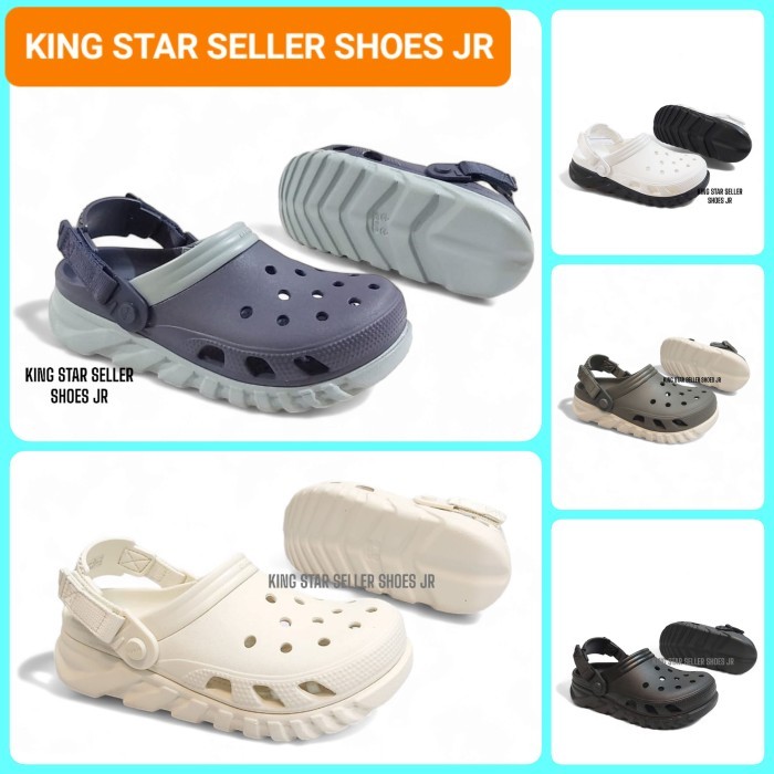 PROMO- Sandal Crocs Max II Clog  Crocs Pria - Putih Tulang, 37