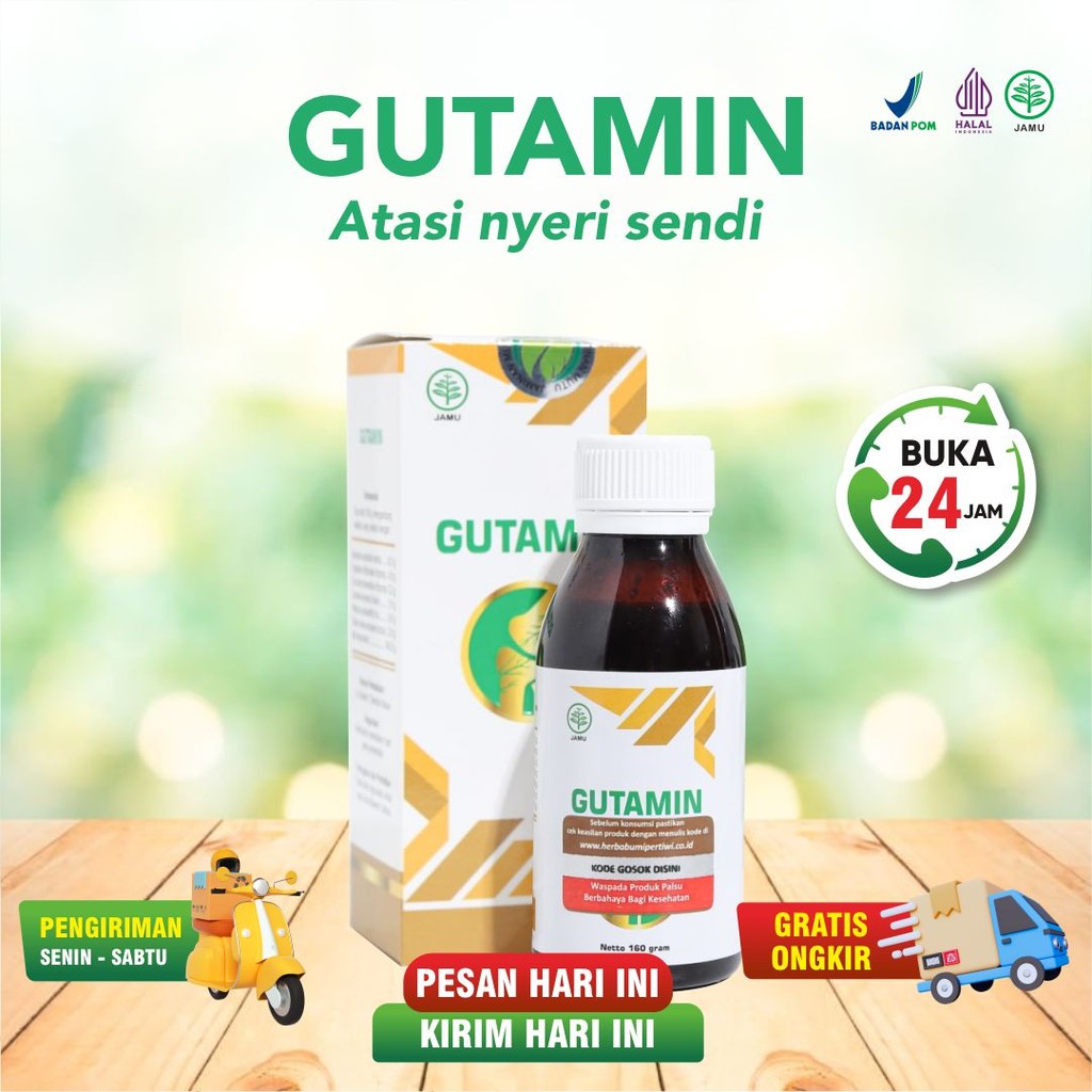 Madu Gutamin Herbal 100% Original Untuk Membantu Menjaga Kesehatan Persendian Asli