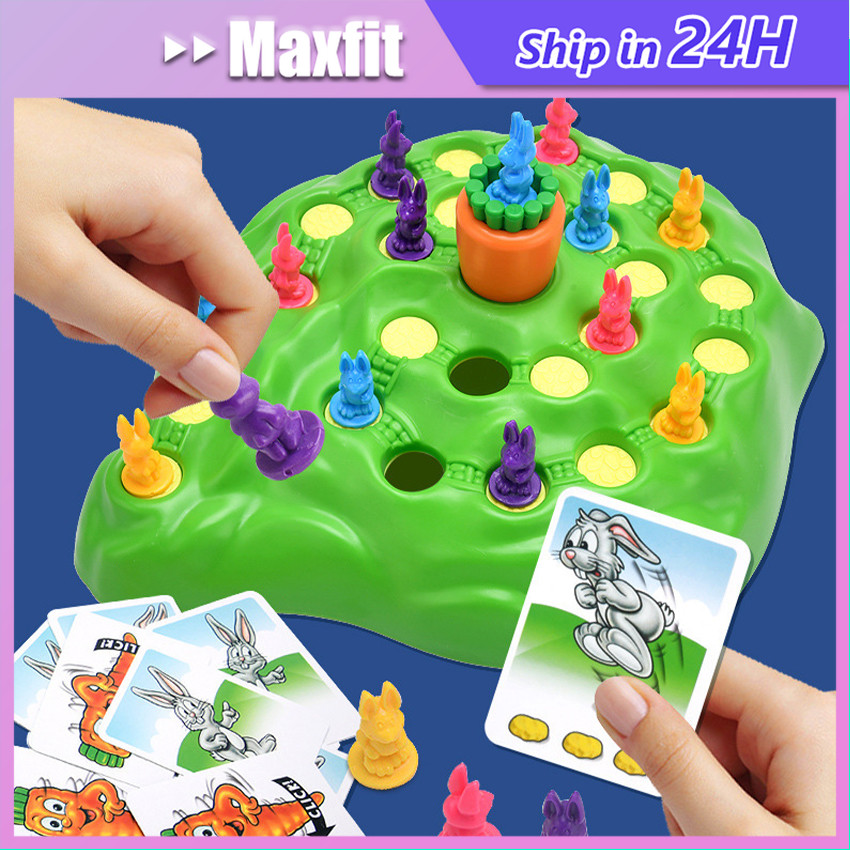 Mainan Board Game Anak Urat Tangga Bunny Hop Funny Rabbit Family Fun Board Game