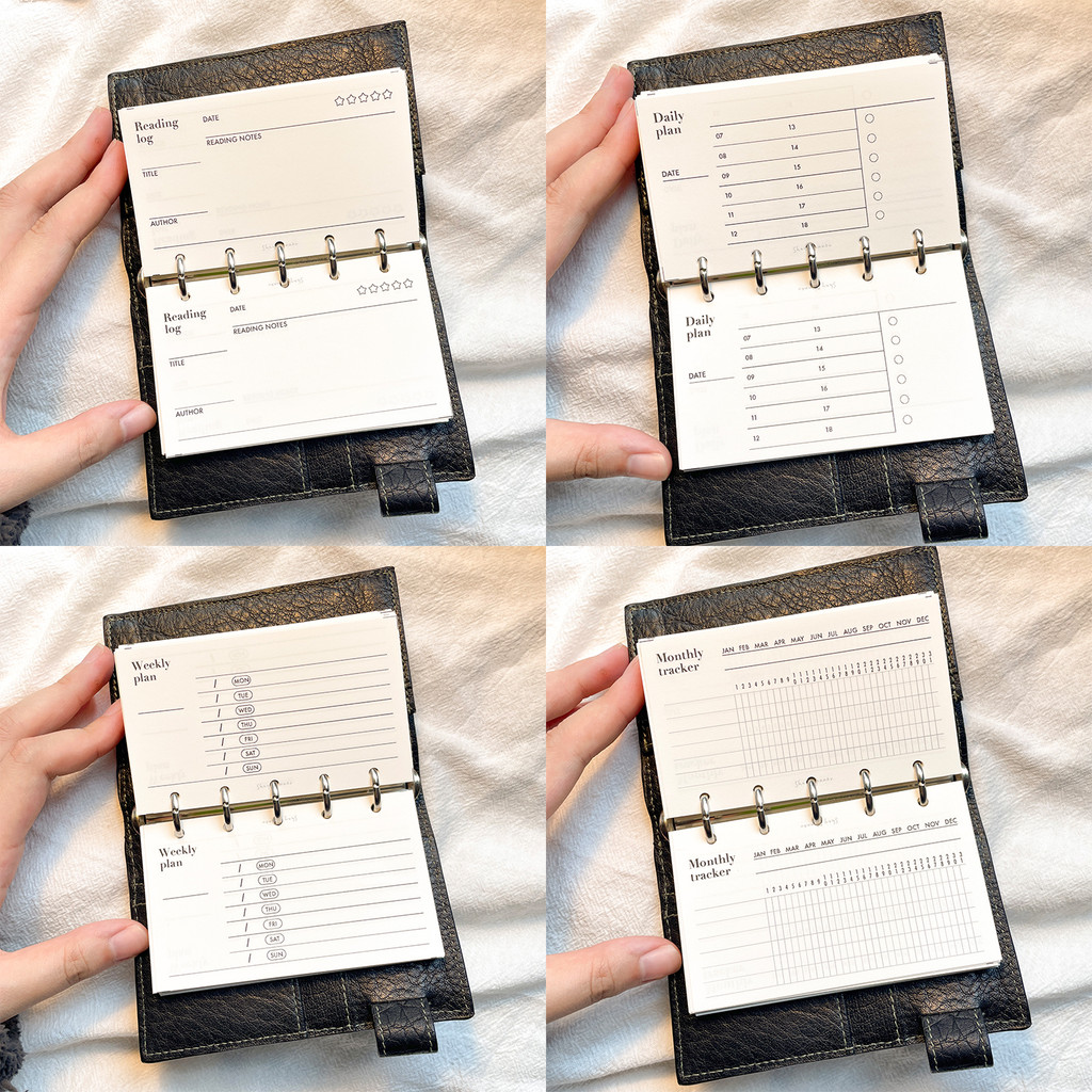 

30pcs M5 Planner Journal Notebook Refill 5 Holes Paper Brief Design Weekly Monthly Plan Paper Agenda 2023 Planner Accessories