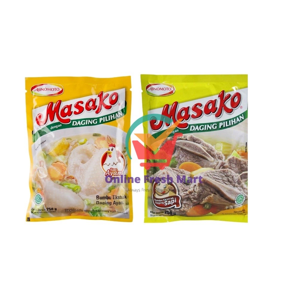 

Masako Penyedap Rasa Ayam & Sapi 250g - Online Fresh Mart Denpasar