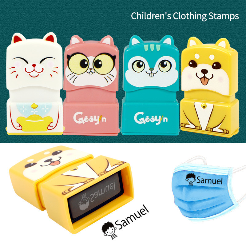 

Customized Name Stamp Paints Personal Student Child Baby Engraved Waterproof Non-fading Kindergarten Cartoon Clothing Name Seal