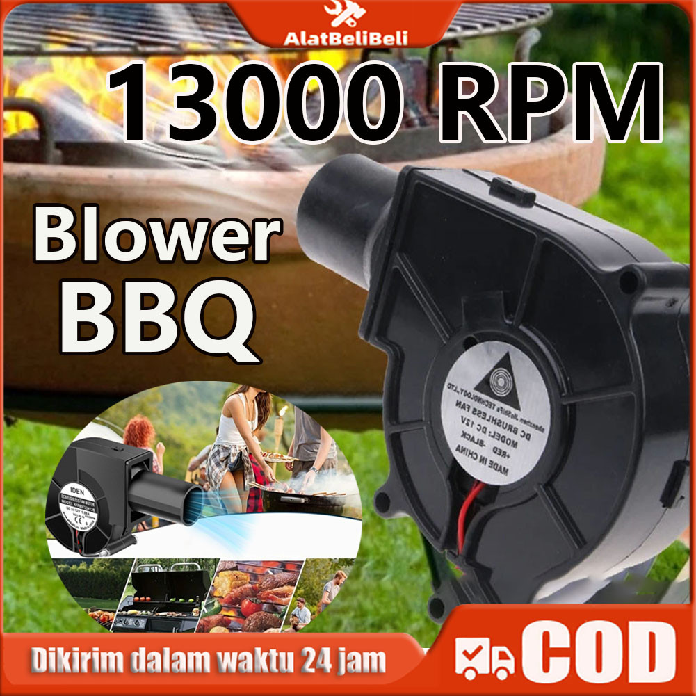 (COD)Blower Mini BBQ Kipas 1 Set/Blower Angin Udara Kecepatan Dapat Disesuaikan Termasuk AdaptorBlow